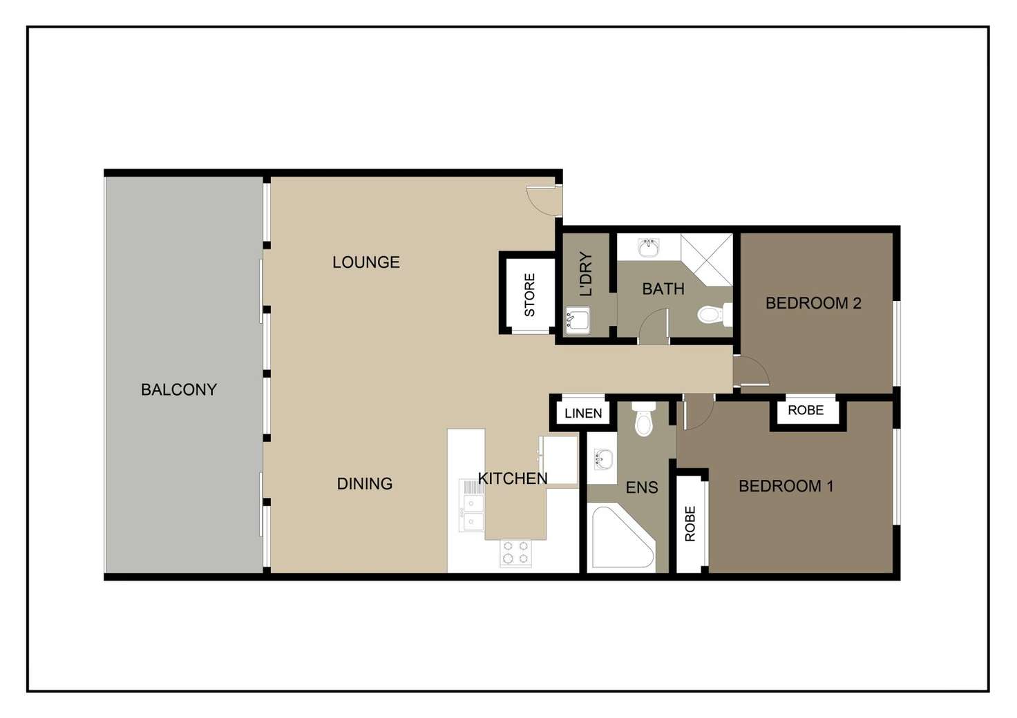 Floorplan of Homely apartment listing, 36/13 Chandler Street, Belconnen ACT 2617