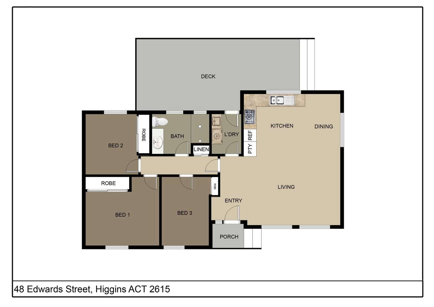 Floorplan of Homely house listing, 48 Edwards Street, Higgins ACT 2615