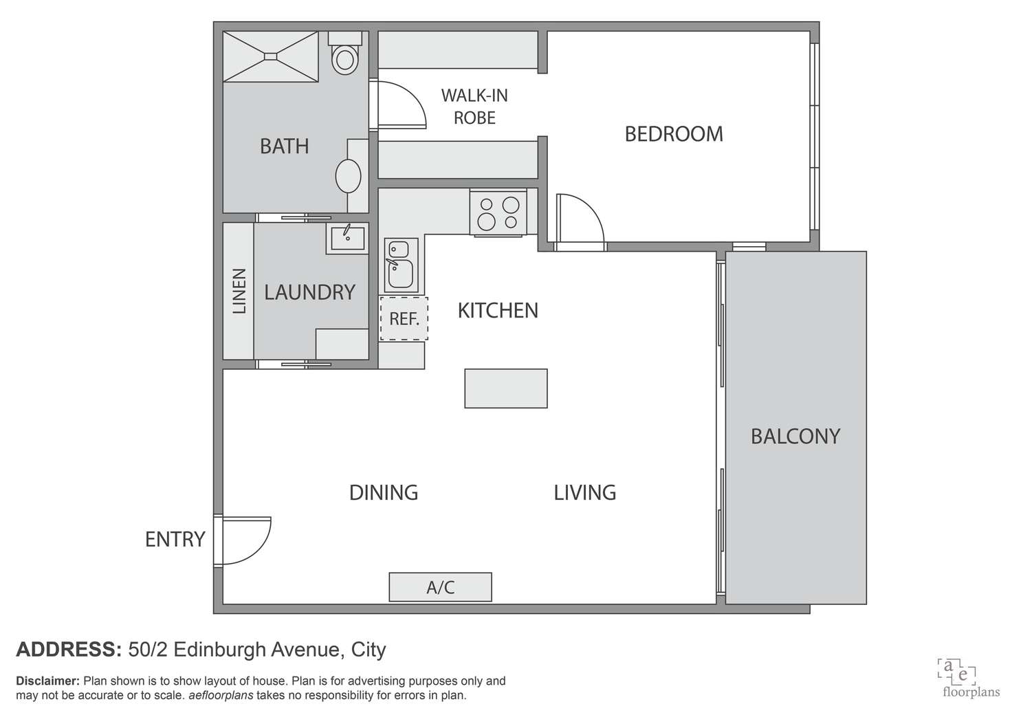 Floorplan of Homely unit listing, 50/2 Edinburgh Avenue, City ACT 2601