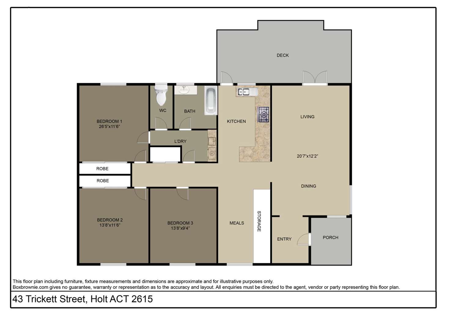 Floorplan of Homely house listing, 43 Trickett Street, Holt ACT 2615