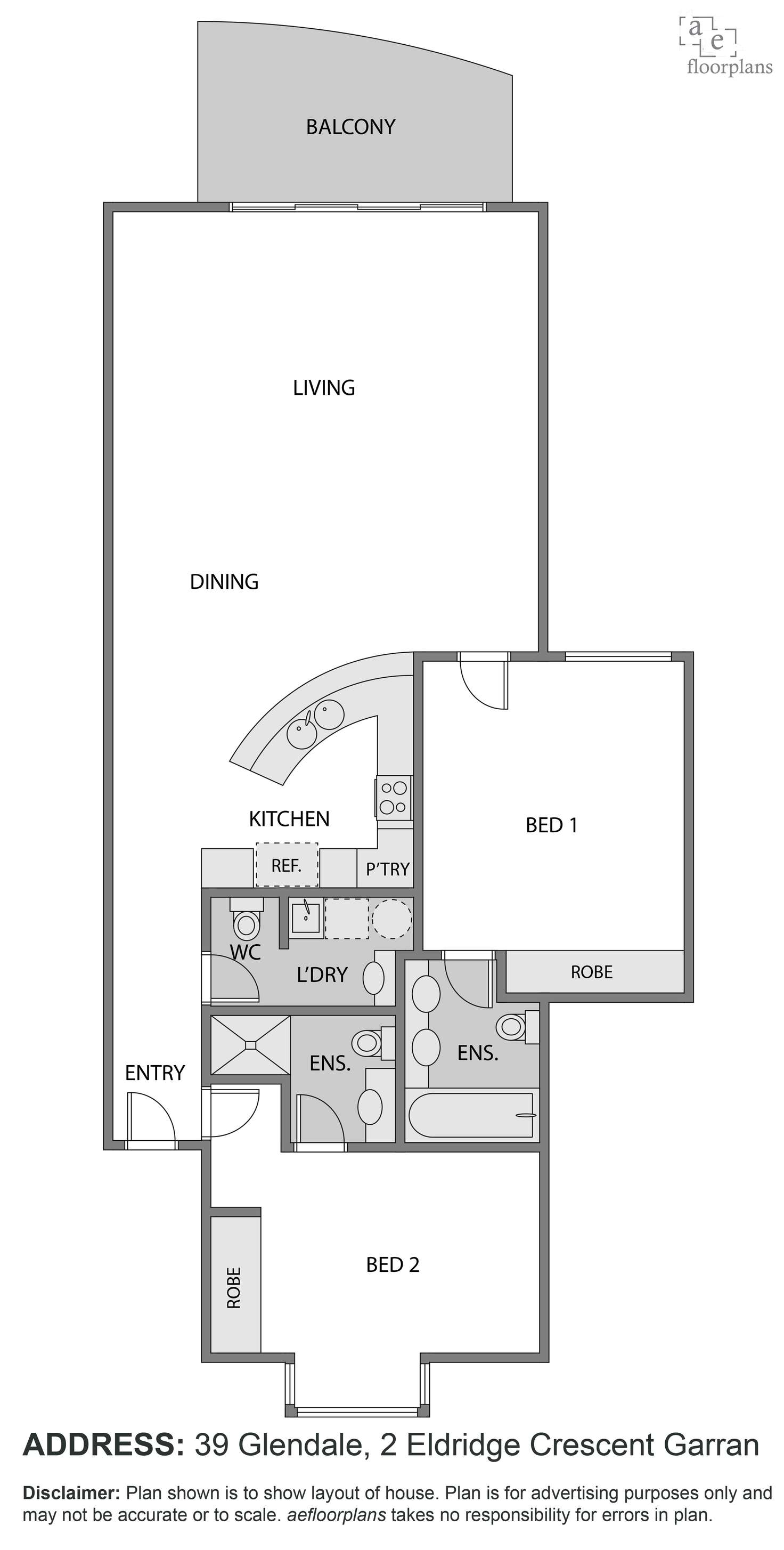 Floorplan of Homely apartment listing, 39/2 Eldridge Crescent, Garran ACT 2605
