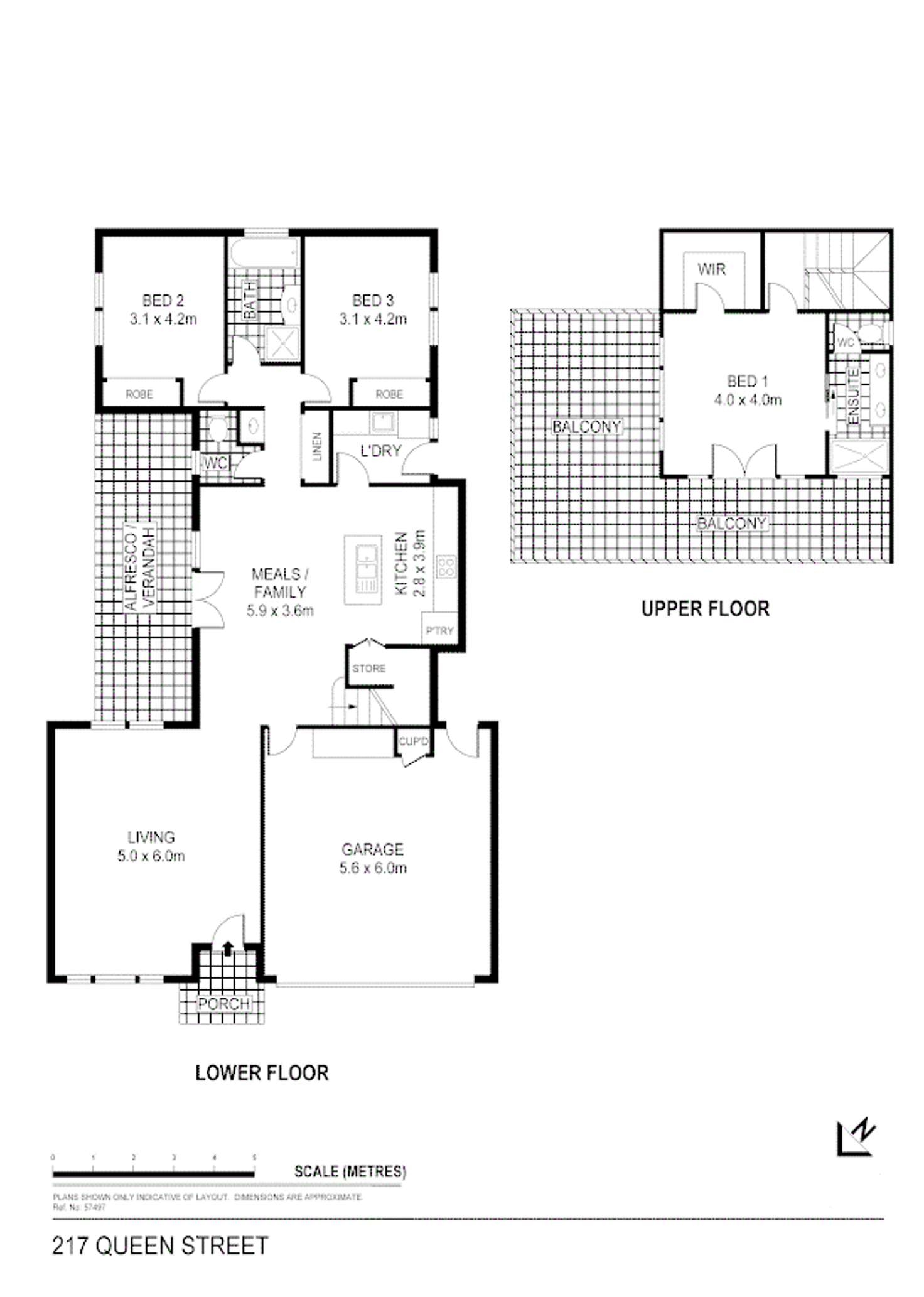 Floorplan of Homely townhouse listing, 217 Queen Street, Bendigo VIC 3550