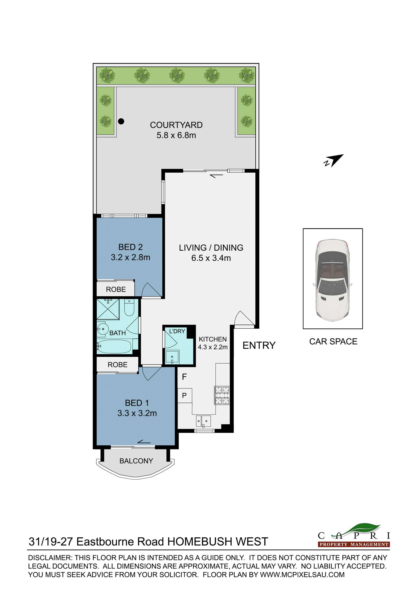 Floorplan of Homely apartment listing, 31/19-27 Eastbourne Road, Homebush West NSW 2140