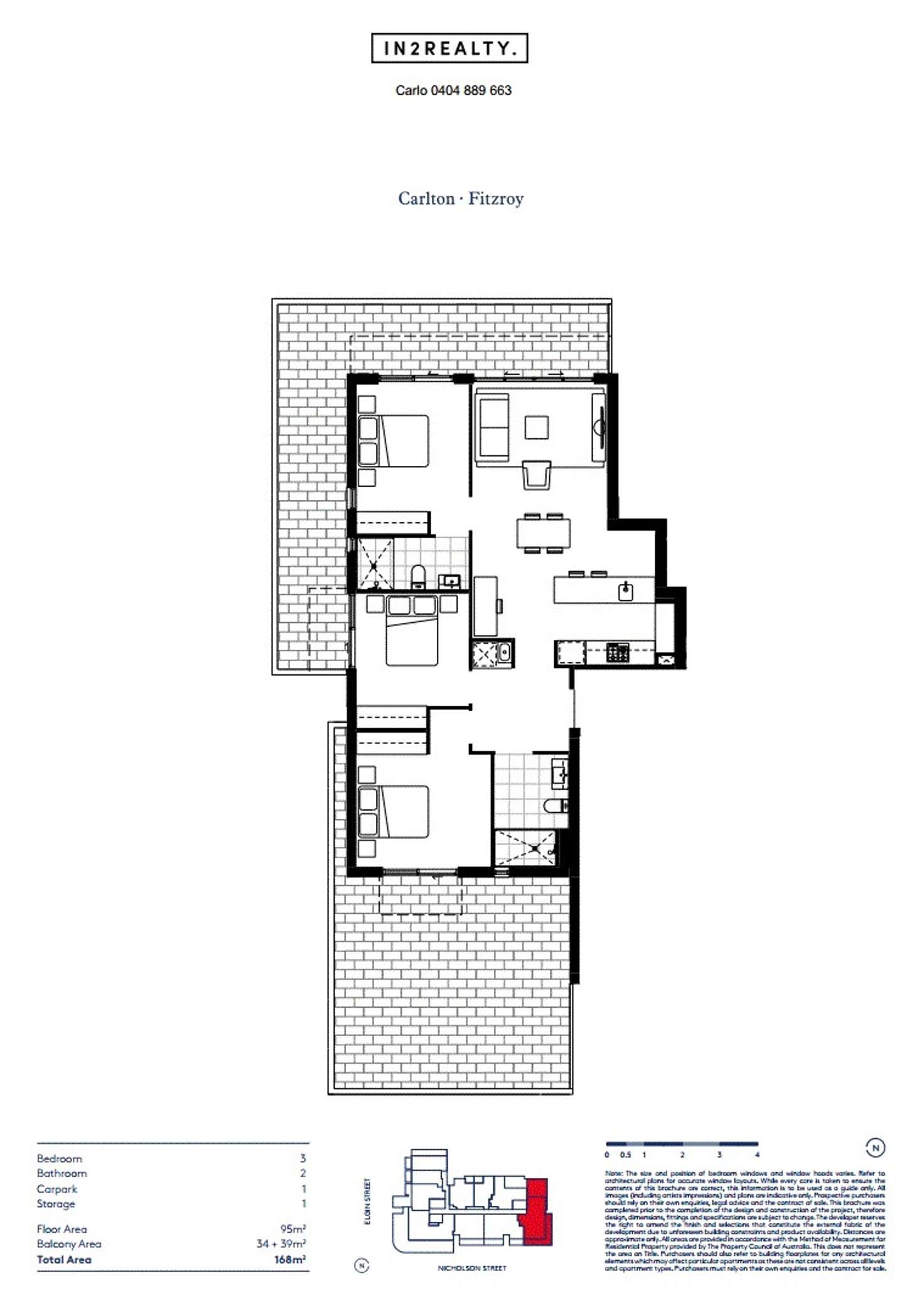 Floorplan of Homely apartment listing, 706/8 Elgin St, Carlton VIC 3053
