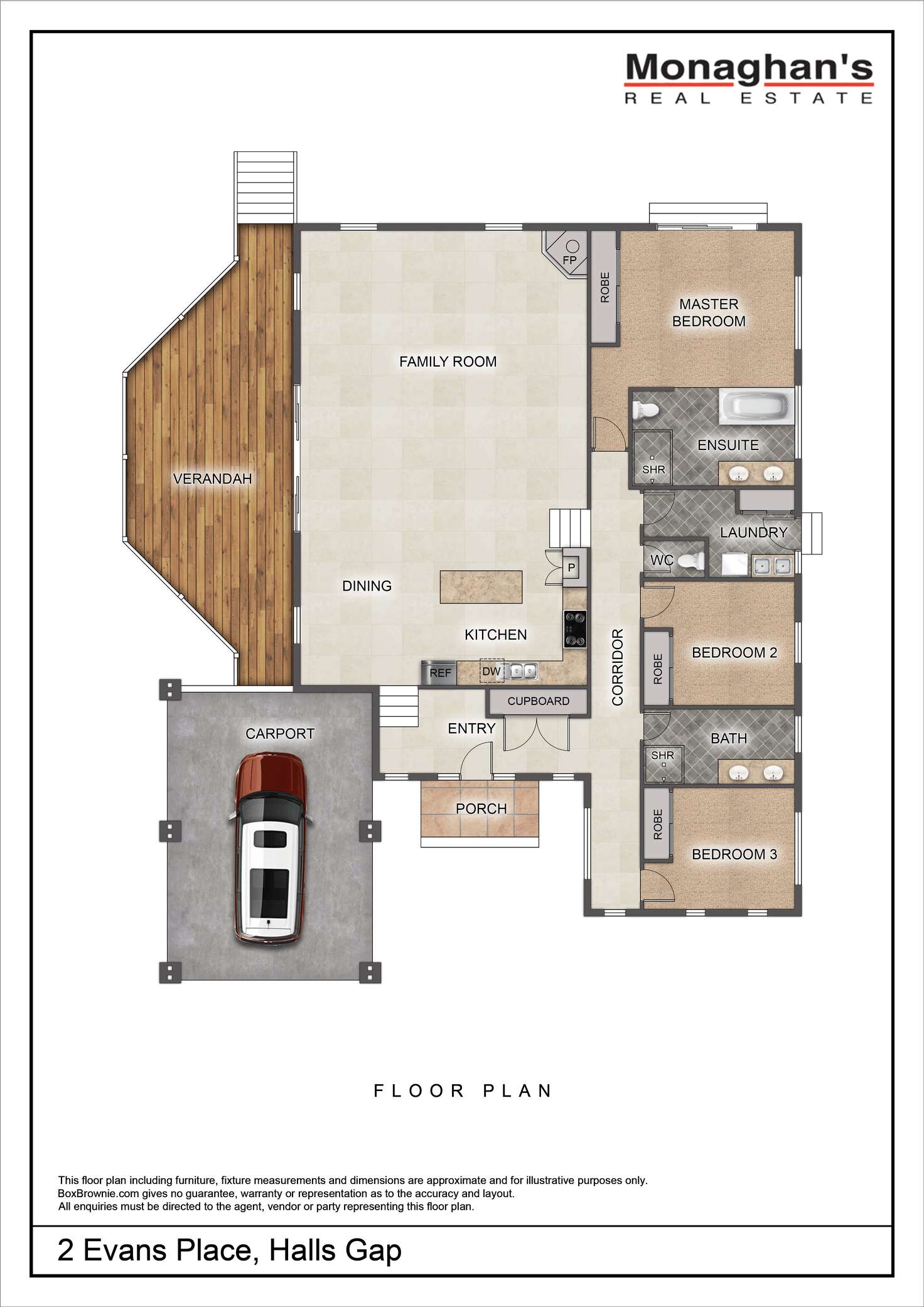 Floorplan of Homely house listing, 2 Evans Pl, Halls Gap VIC 3381