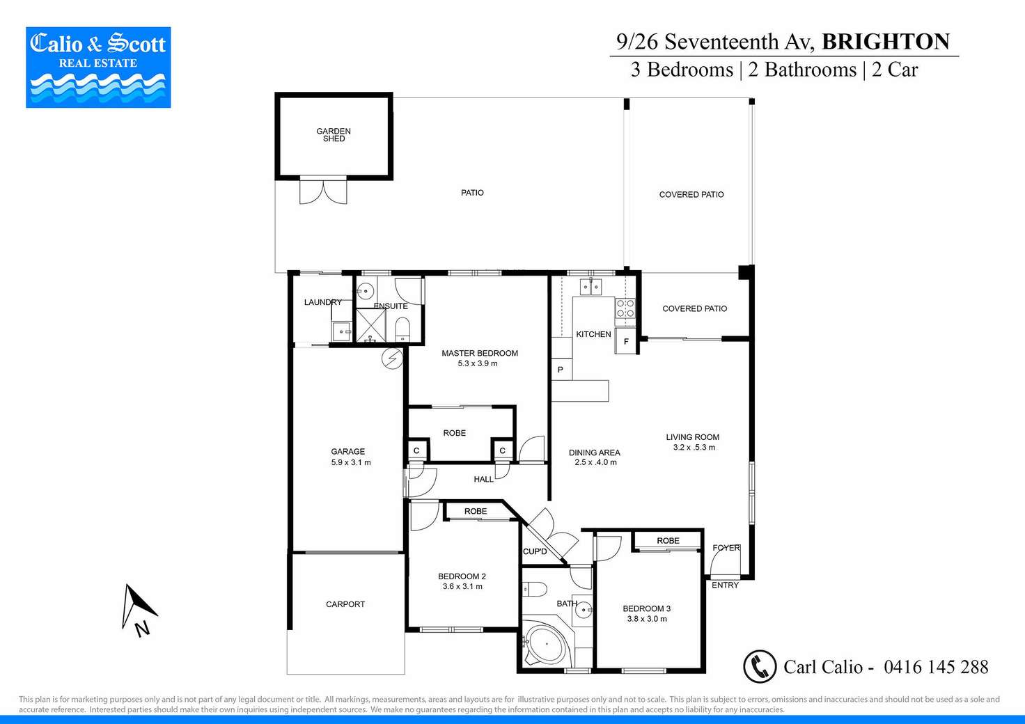Floorplan of Homely villa listing, Villa 9/26 Seventeenth Ave, Brighton QLD 4017