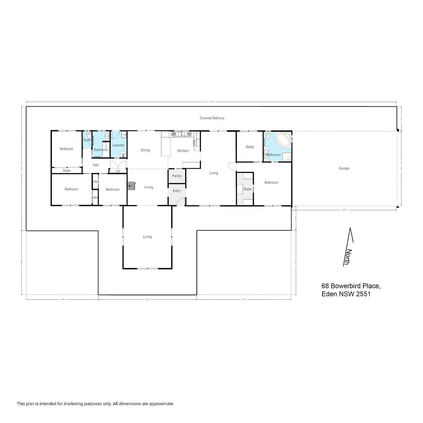 Floorplan of Homely lifestyle listing, 68 Bowerbird Pl, Eden NSW 2551