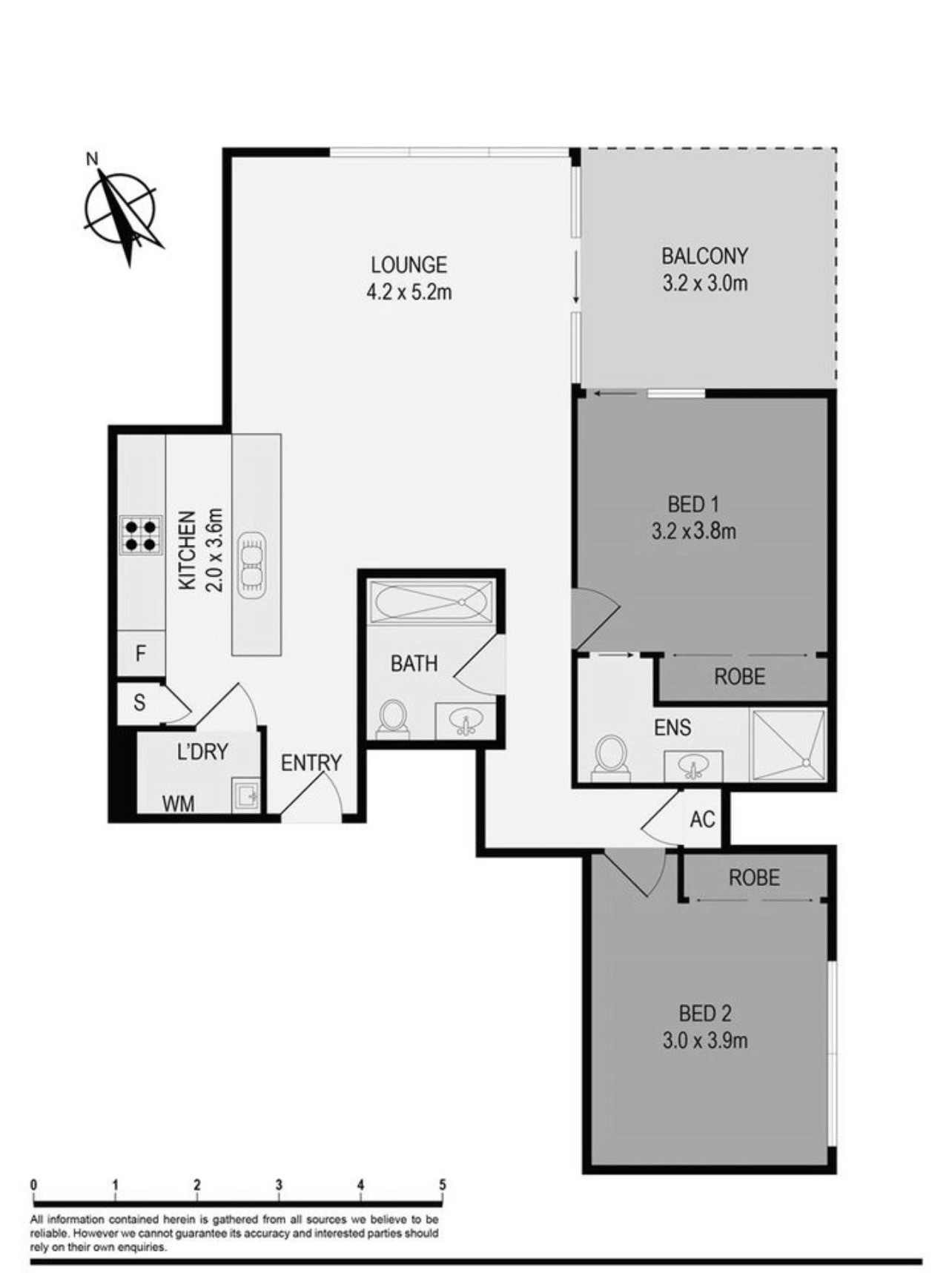 Floorplan of Homely apartment listing, 1905/29 Hunter Street, Parramatta NSW 2150