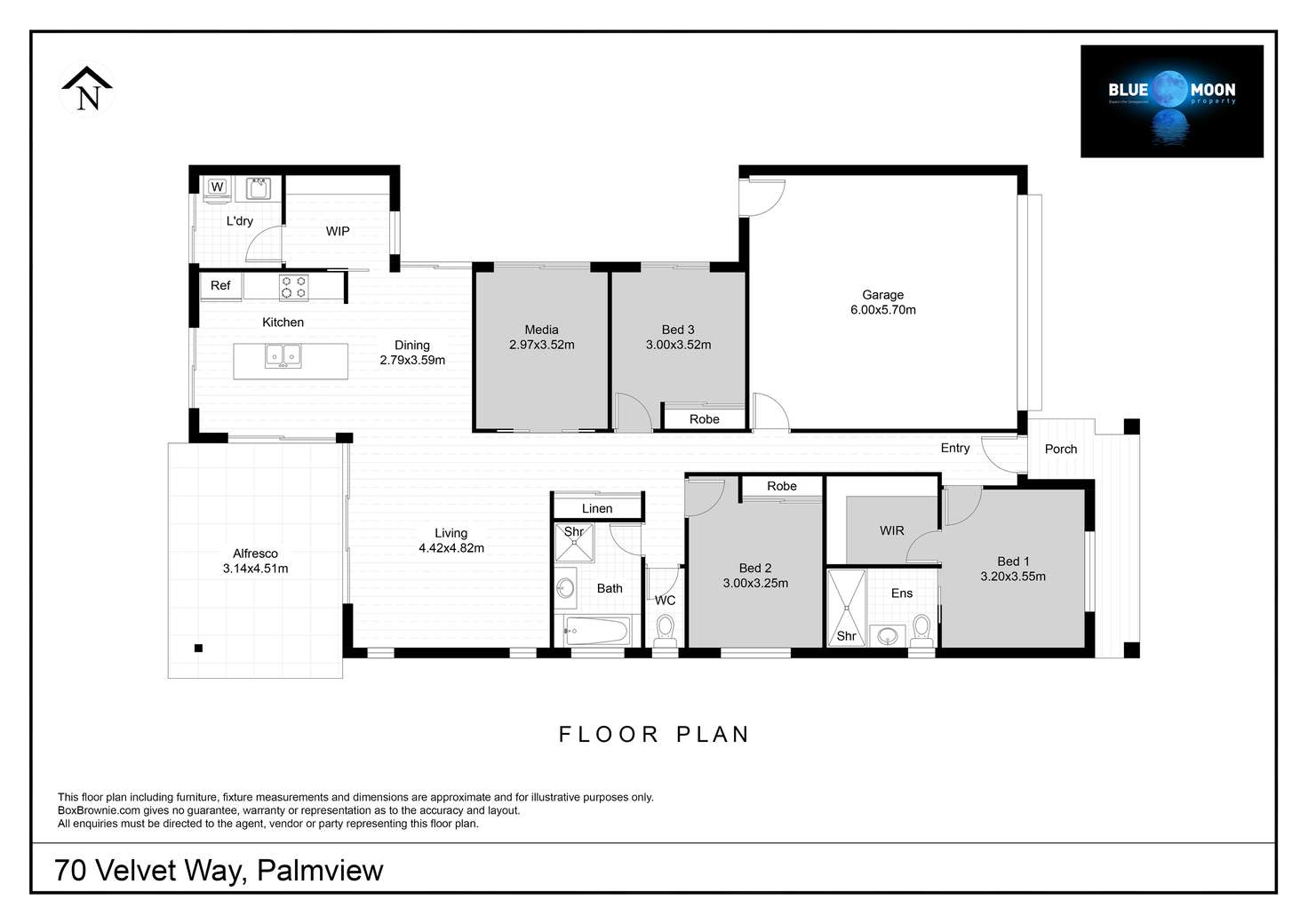 Floorplan of Homely house listing, 70 Velvet Way, Palmview QLD 4553