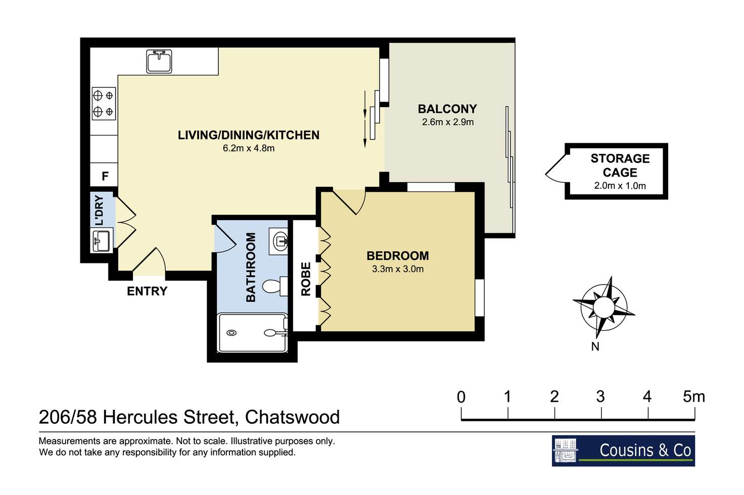 Floorplan of Homely apartment listing, 206/58 Hercules Street, Chatswood NSW 2067