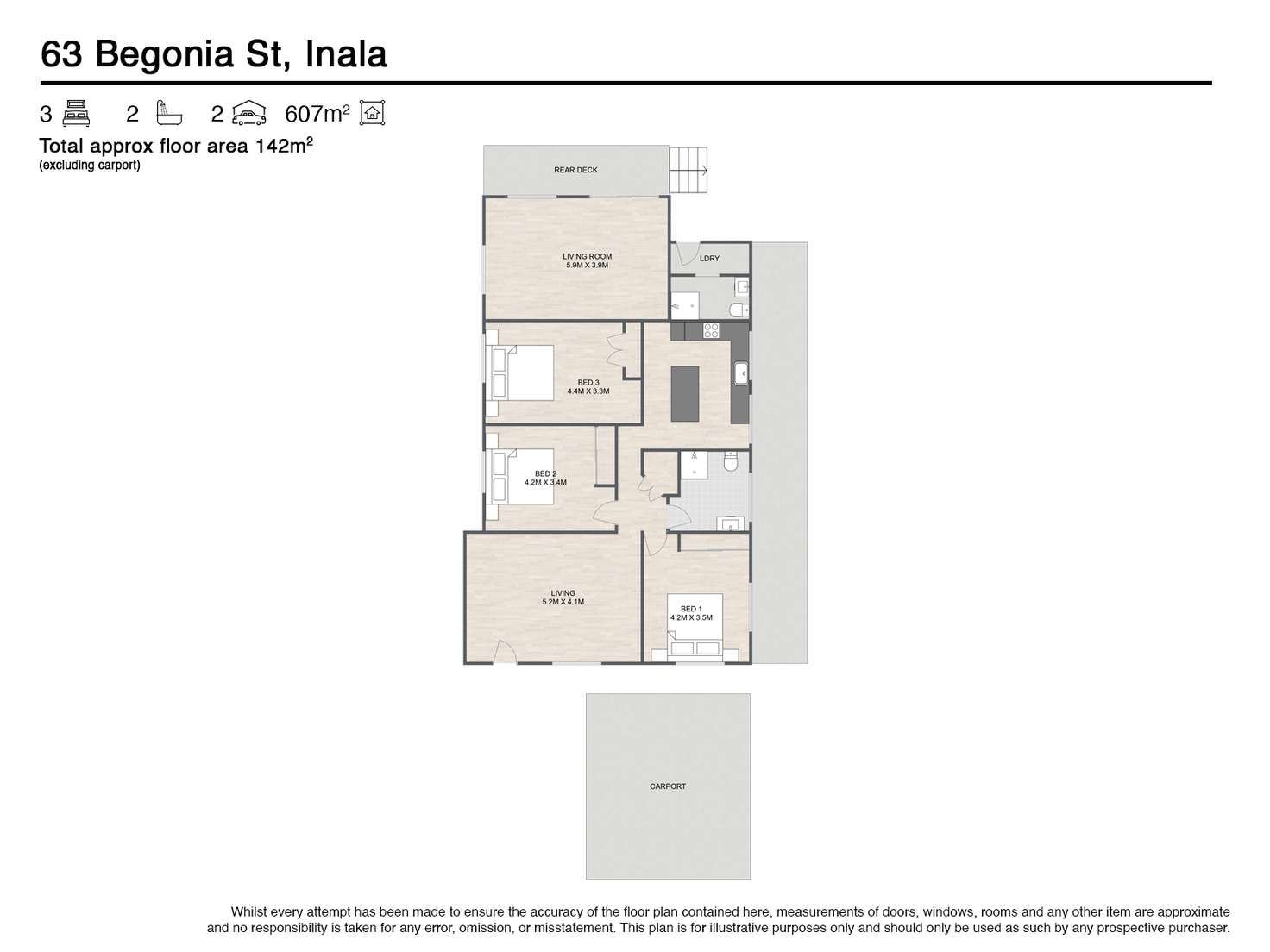 Floorplan of Homely house listing, 63 Begonia St, Inala QLD 4077