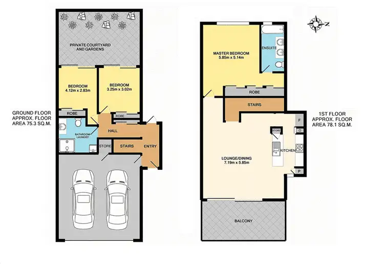 Floorplan of Homely townhouse listing, 64/28 Amazons Pl, Jindalee QLD 4074