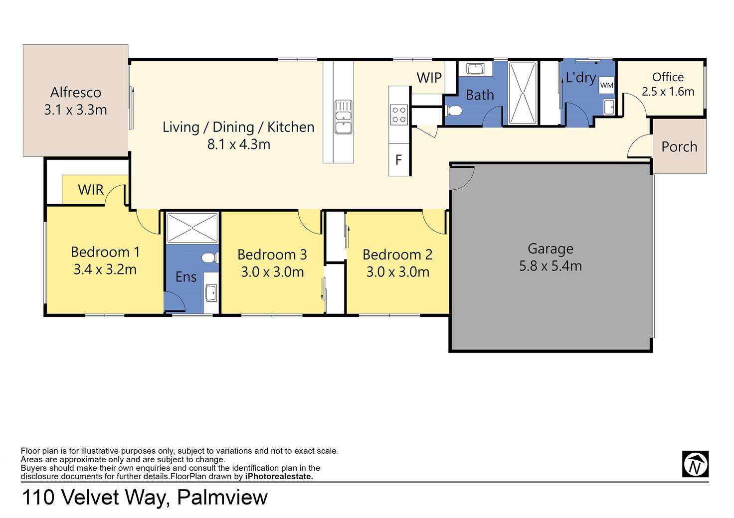 Floorplan of Homely house listing, 110 Velvet Way, Palmview QLD 4553