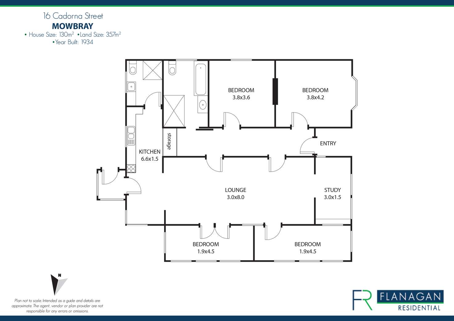 Floorplan of Homely house listing, 16 Cadorna St, Mowbray TAS 7248