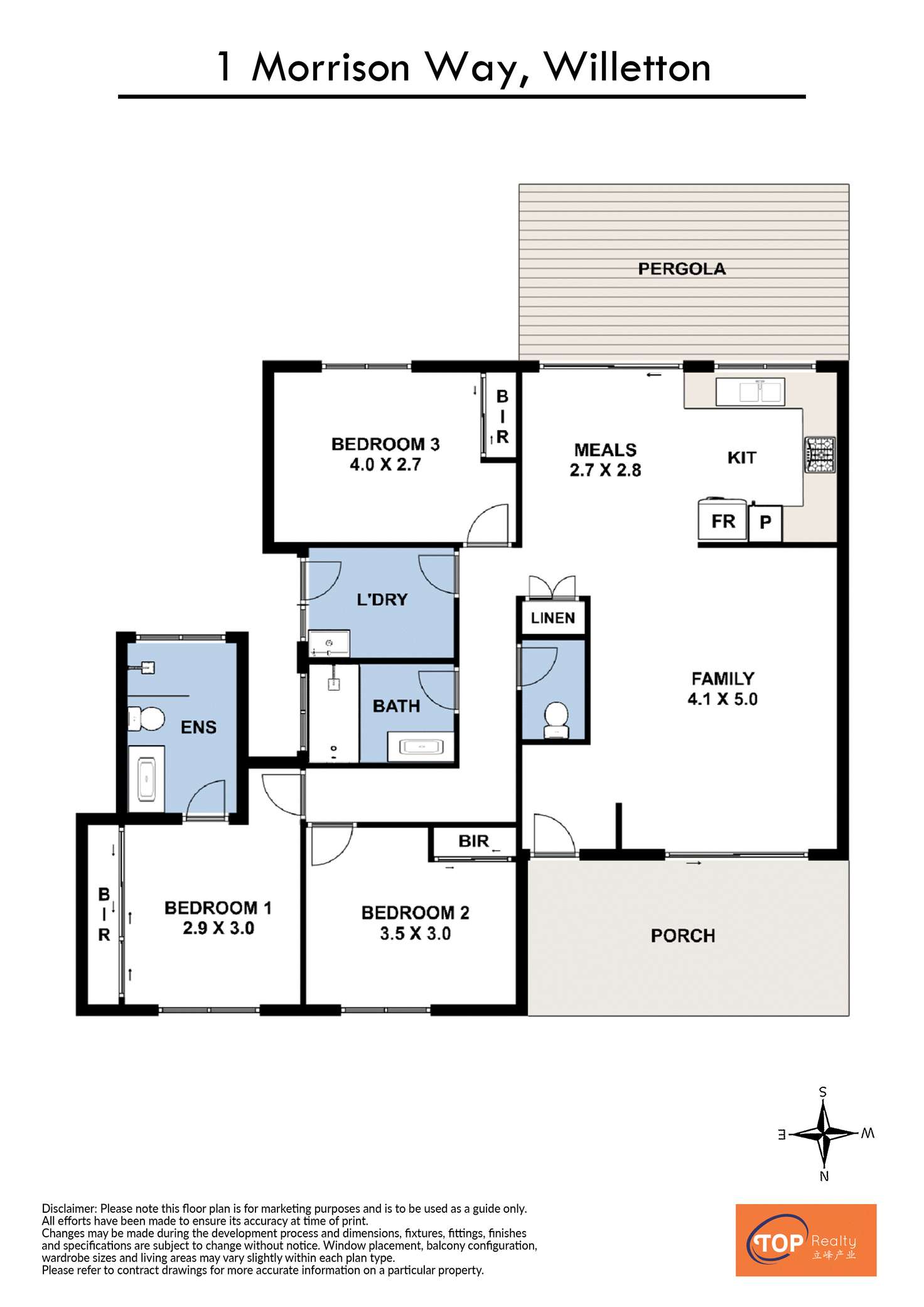 Floorplan of Homely house listing, 1 Morrison Way, Willetton WA 6155