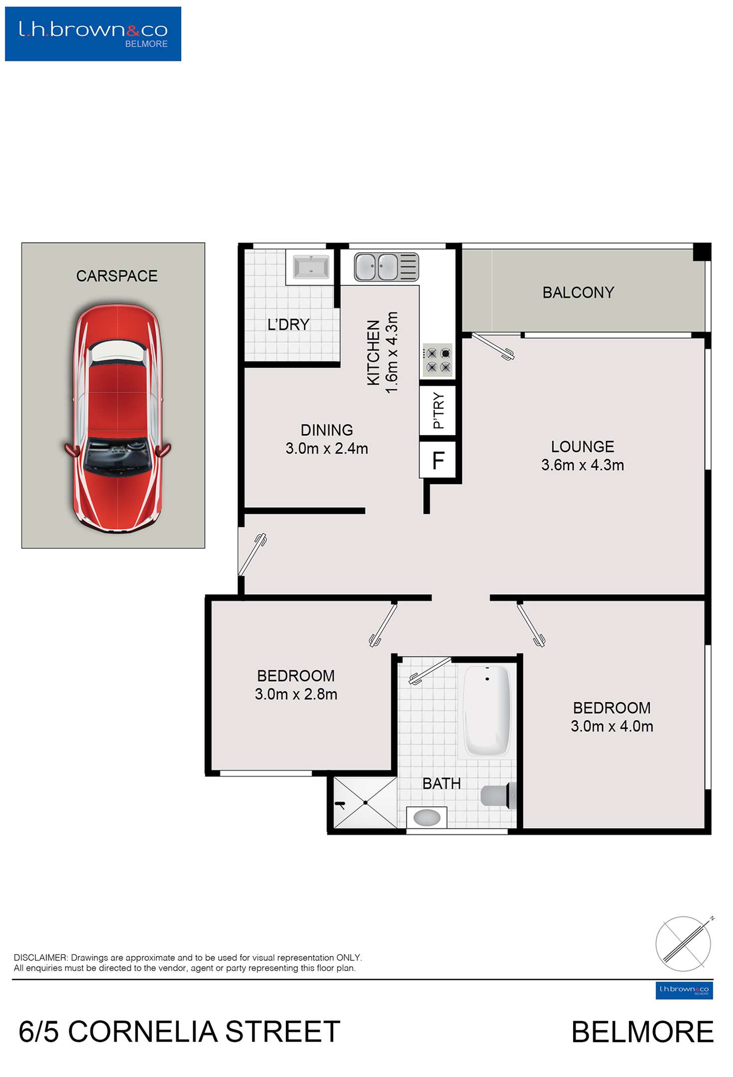 Floorplan of Homely unit listing, Unit 6/5 Cornelia St, Wiley Park NSW 2195