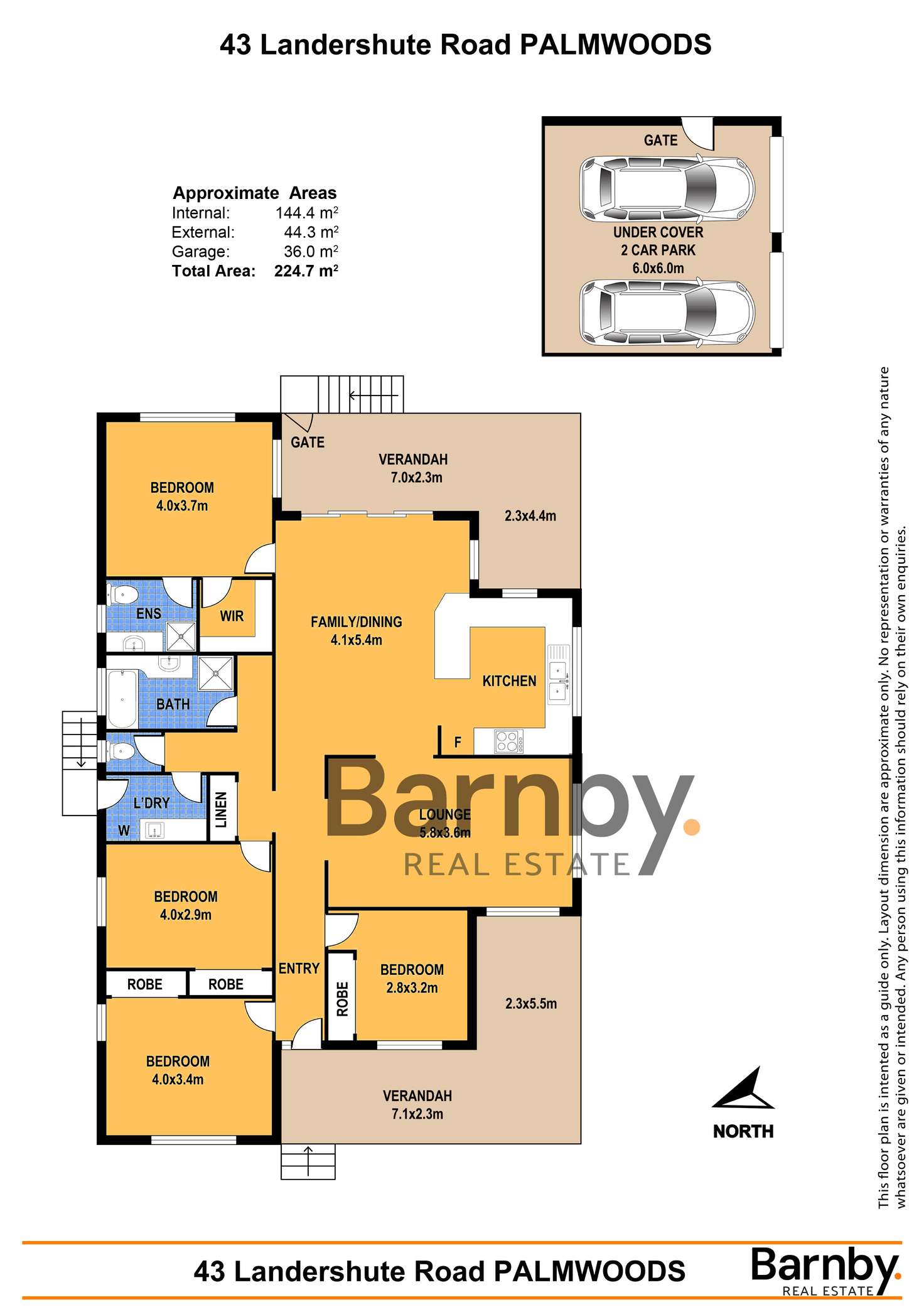 Floorplan of Homely house listing, 43 Landershute Rd, Palmwoods QLD 4555