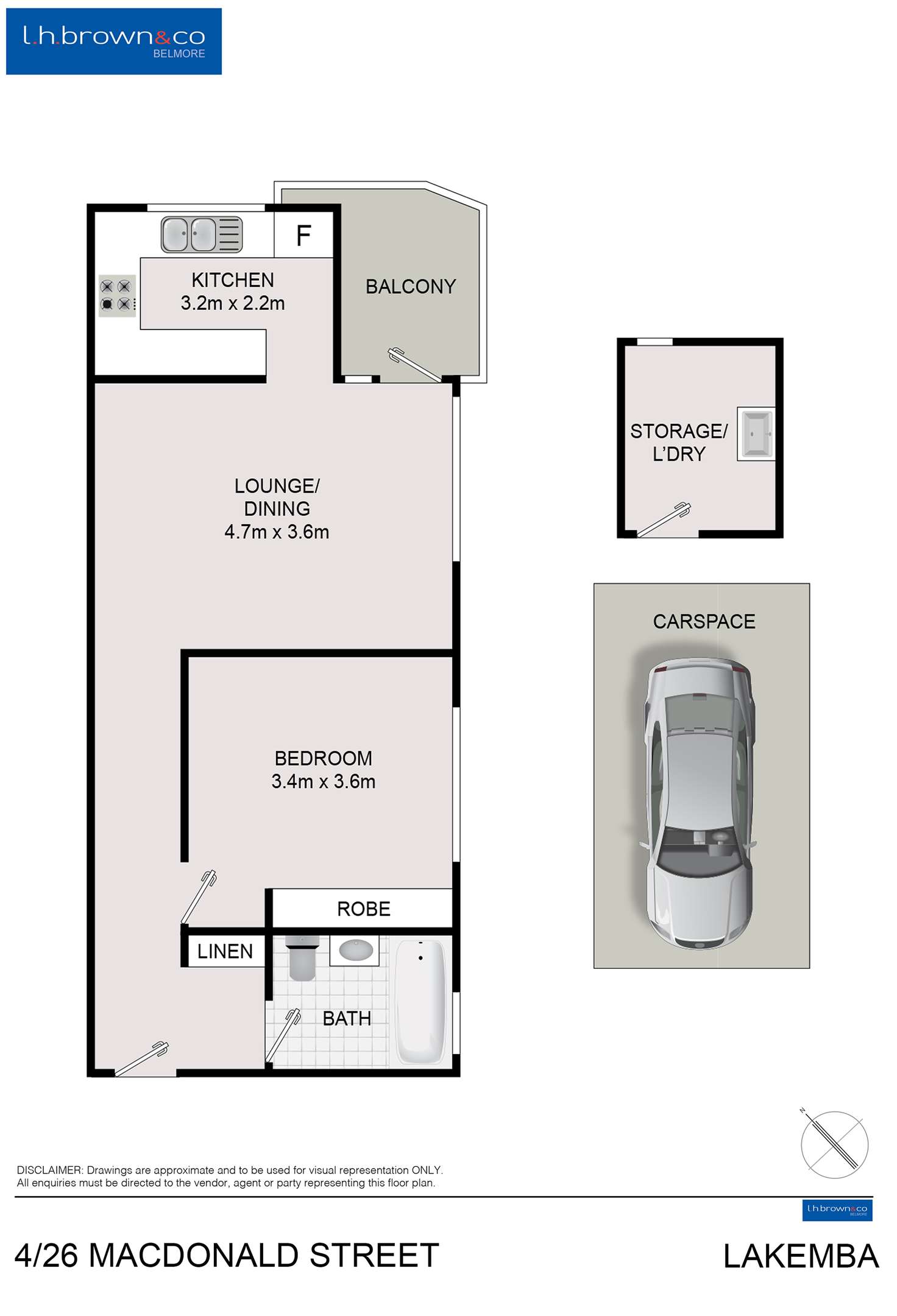 Floorplan of Homely unit listing, Unit 4/26 Macdonald St, Lakemba NSW 2195