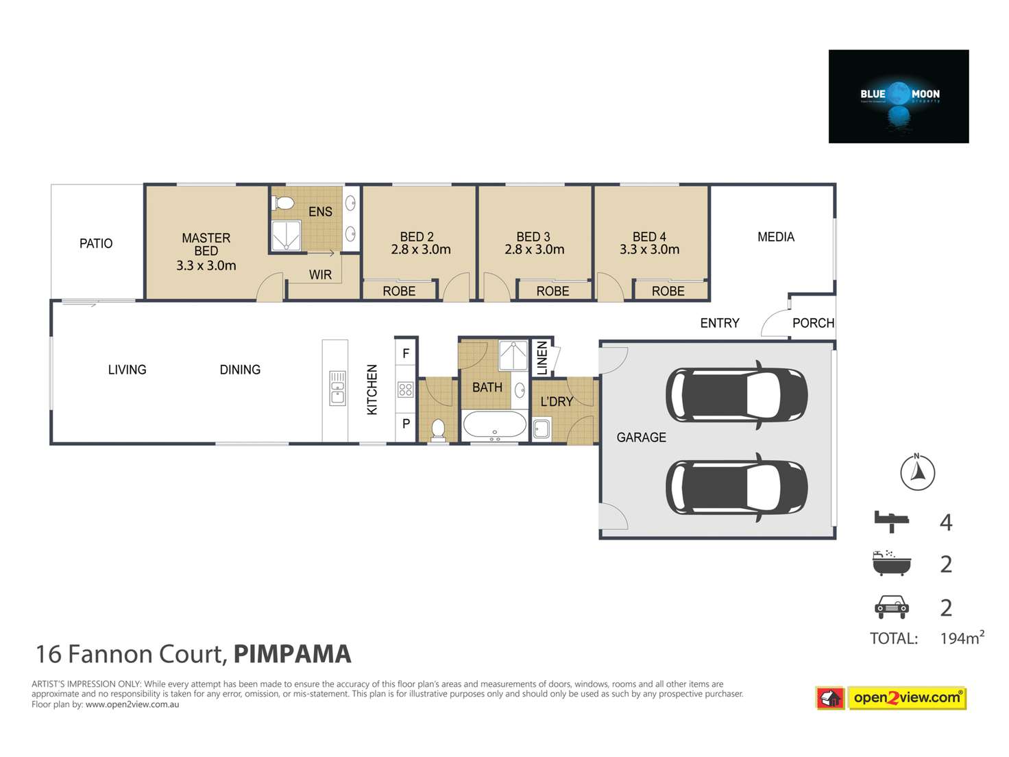 Floorplan of Homely house listing, 16 Fannon Ct, Pimpama QLD 4209