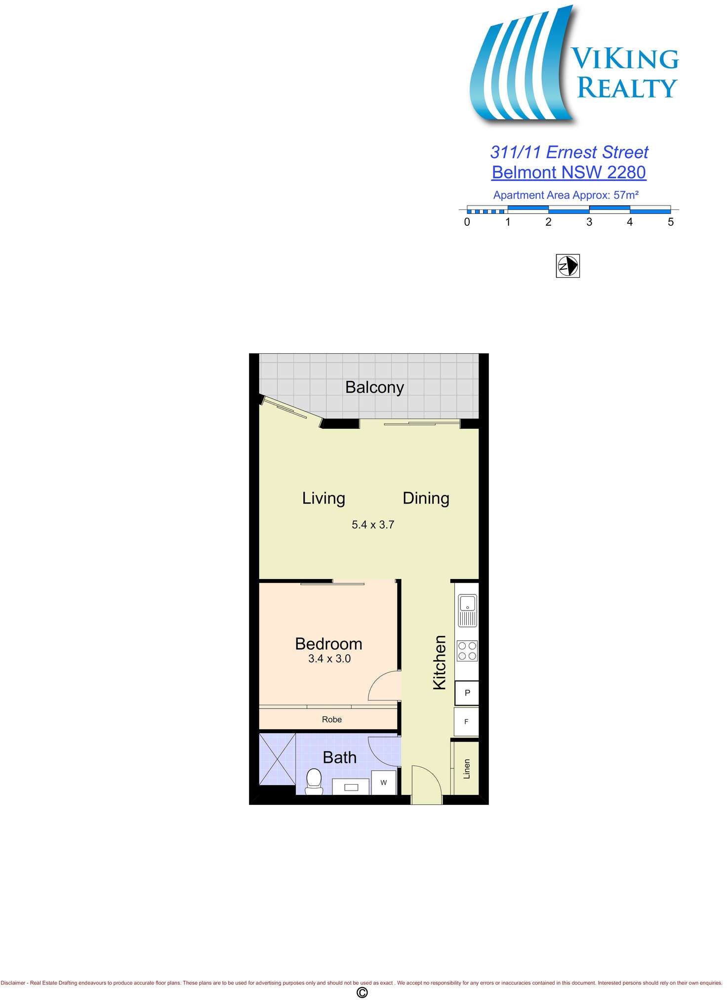 Floorplan of Homely apartment listing, Unit 311/11 Ernest St, Belmont NSW 2280