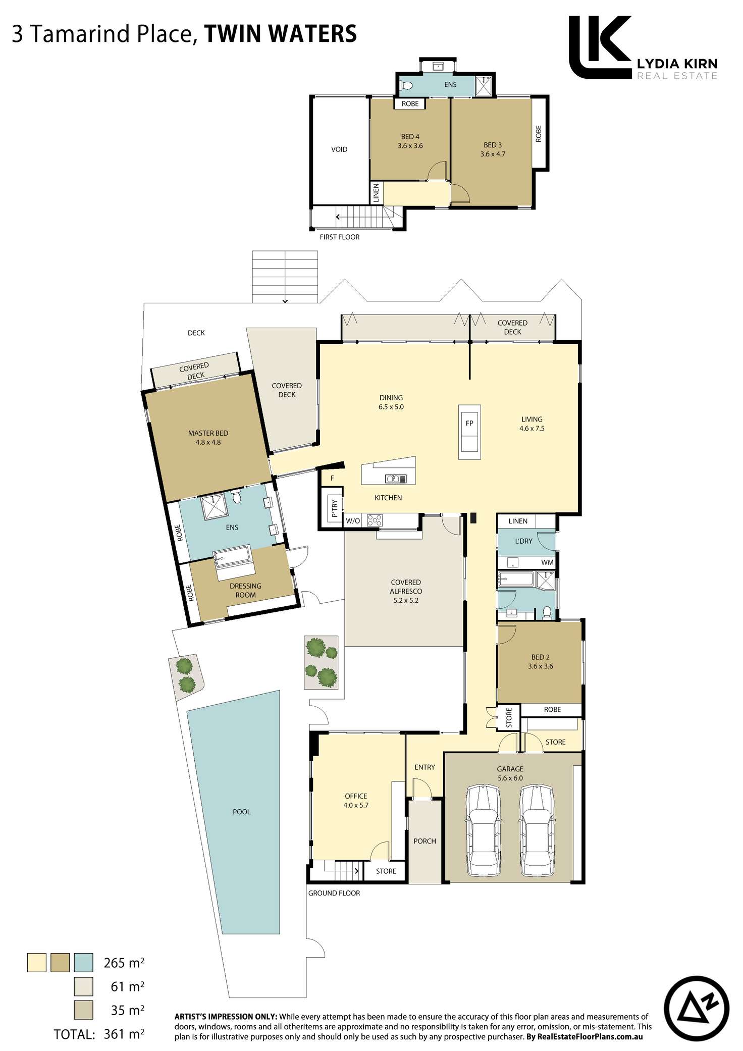 Floorplan of Homely house listing, 3 Tamarind Pl, Twin Waters QLD 4564