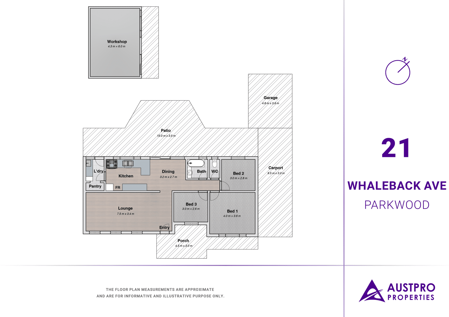 Floorplan of Homely house listing, 21 Whaleback Avenue, Parkwood WA 6147