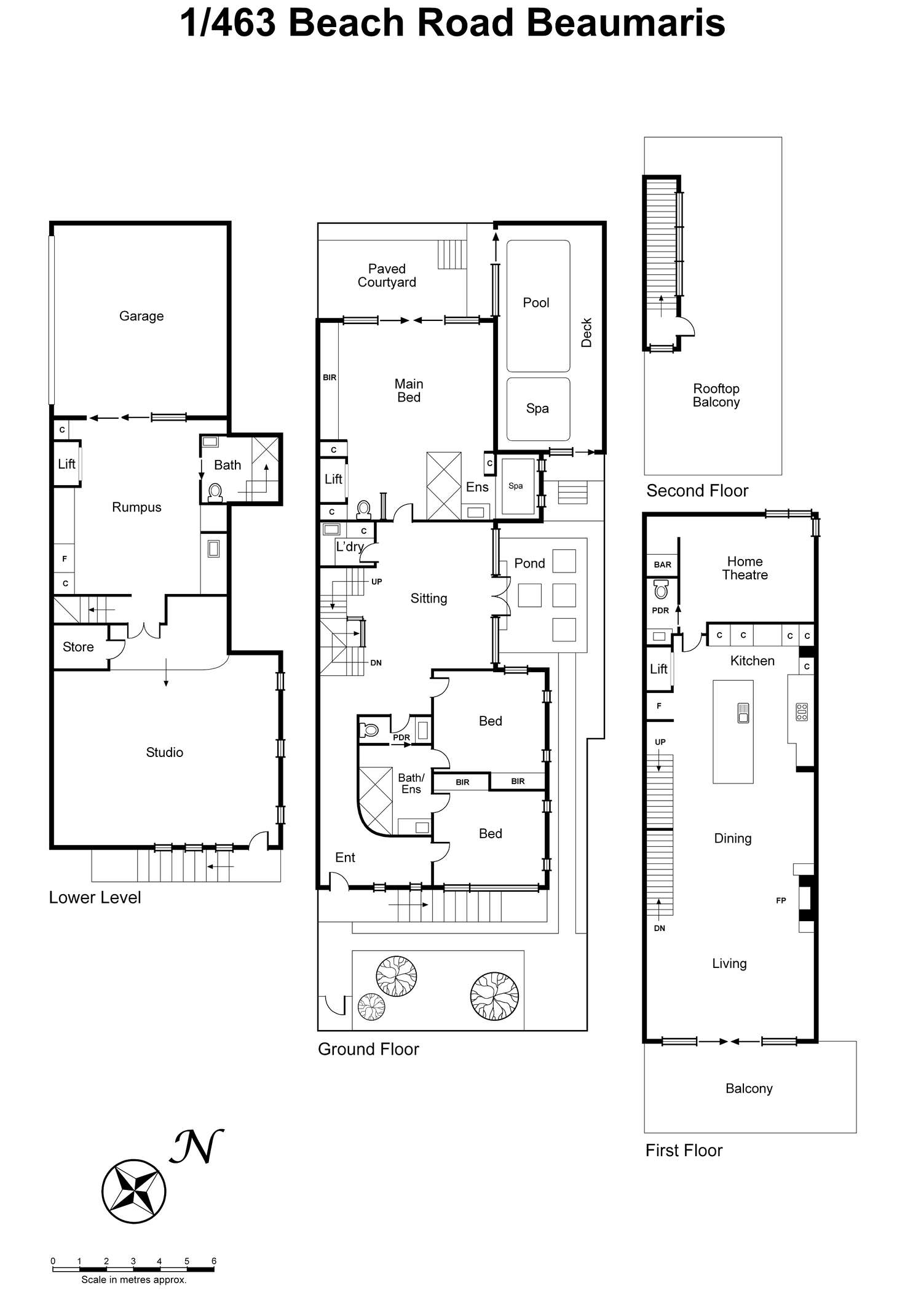 Floorplan of Homely townhouse listing, 463 Beach Road, Beaumaris VIC 3193