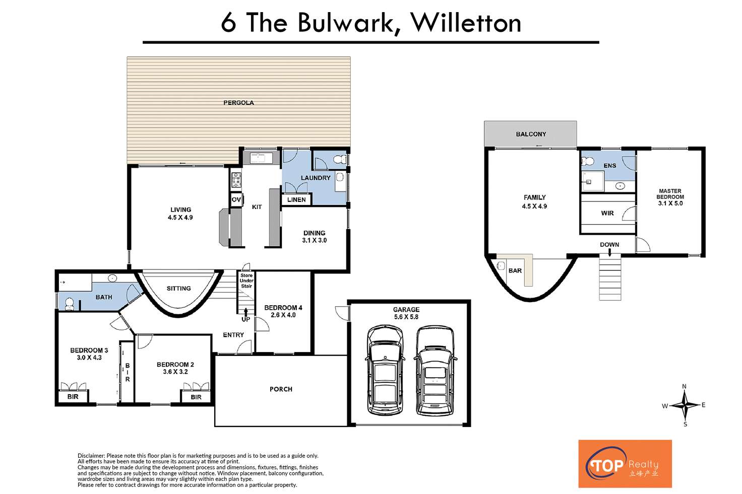 Floorplan of Homely house listing, 6 The Bulwark, Willetton WA 6155