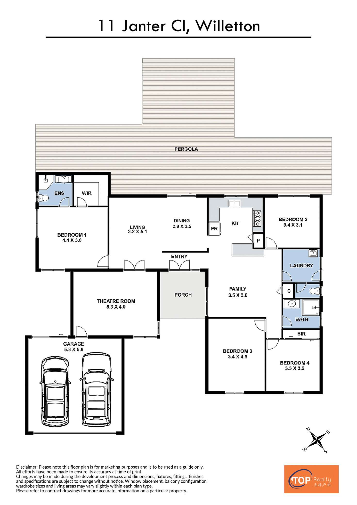 Floorplan of Homely house listing, 11 Janter Close, Willetton WA 6155