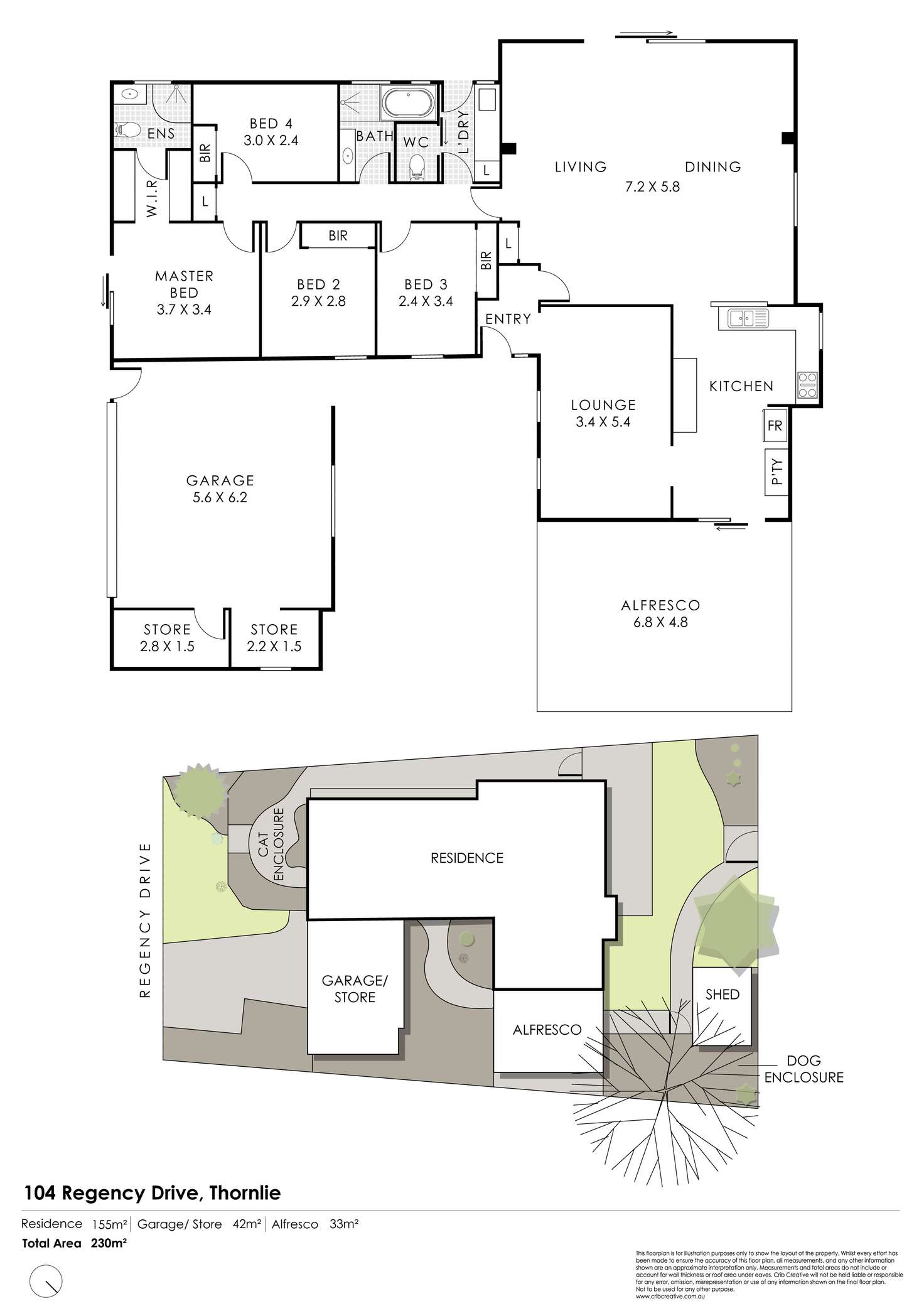 Floorplan of Homely house listing, 104 Regency Drive, Thornlie WA 6108