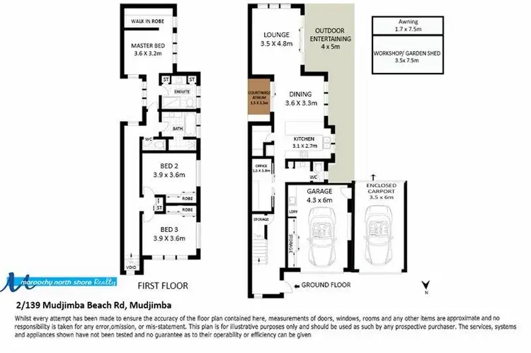 Floorplan of Homely house listing, Unit 2/139 Mudjimba Beach Rd, Mudjimba QLD 4564