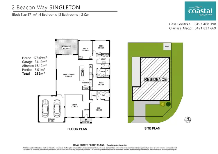 Floorplan of Homely house listing, 2 Beacon Way, Singleton WA 6175