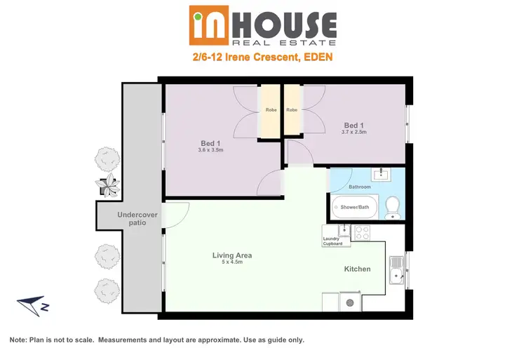 Floorplan of Homely unit listing, Unit 2/6-12 Irene Cres, Eden NSW 2551