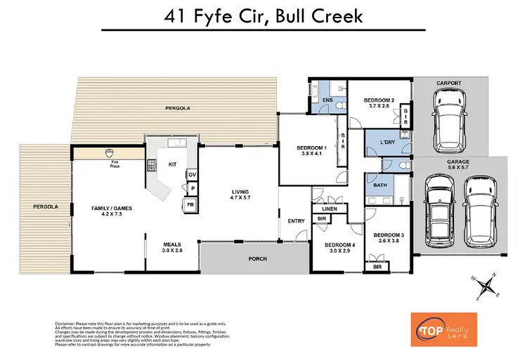 Floorplan of Homely house listing, 41 Fyfe Circle, Bull Creek WA 6149
