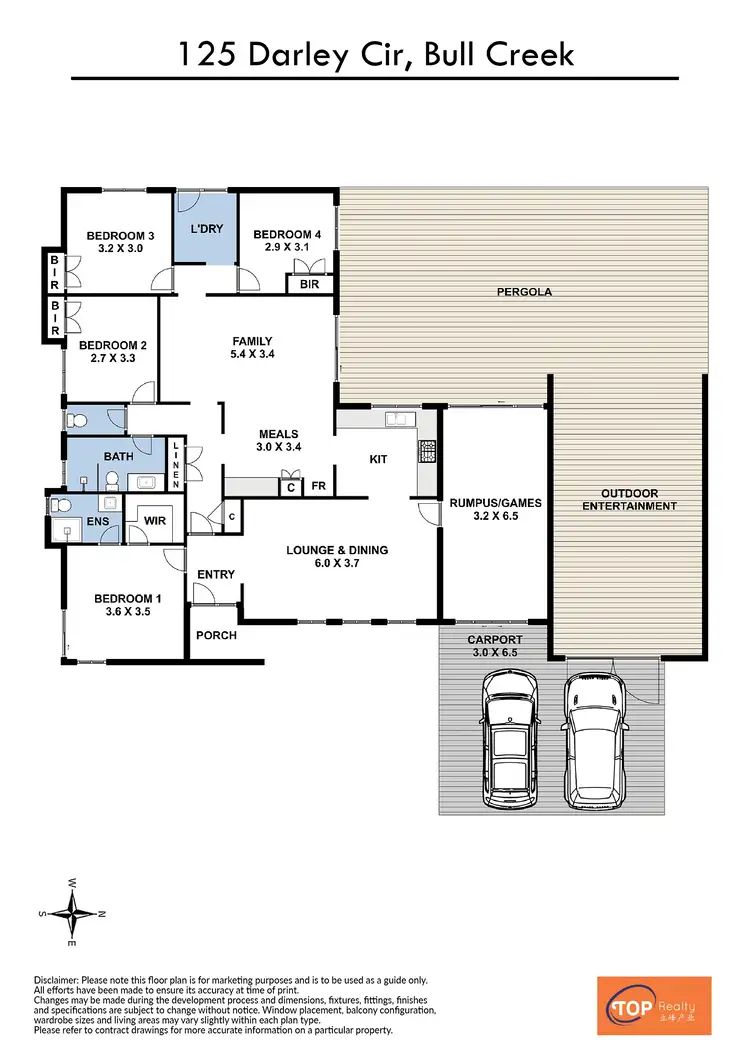 Floorplan of Homely house listing, 125 Darley Circle, Bull Creek WA 6149