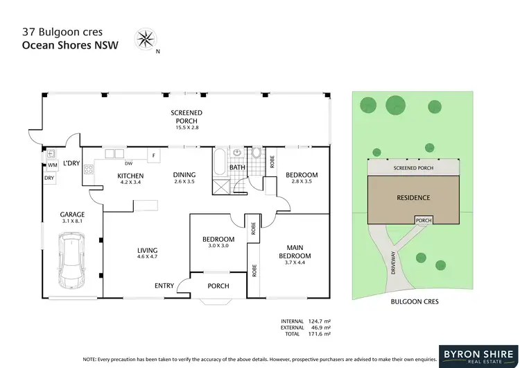 Floorplan of Homely house listing, 37 Bulgoon Cres, Ocean Shores NSW 2483
