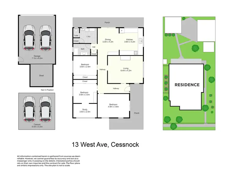 Floorplan of Homely house listing, 13 West Ave, Cessnock NSW 2325
