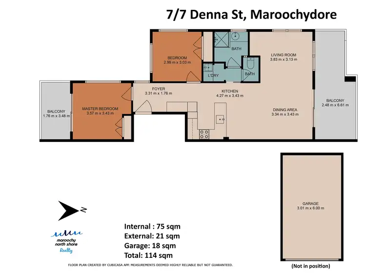 Floorplan of Homely unit listing, Unit 7/7 Denna St, Maroochydore QLD 4558