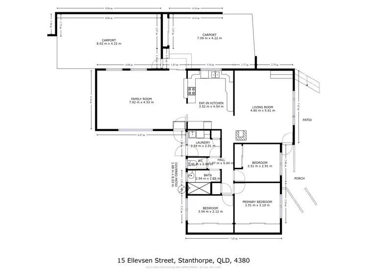 Floorplan of Homely house listing, 15 Ellevsen St, Stanthorpe QLD 4380