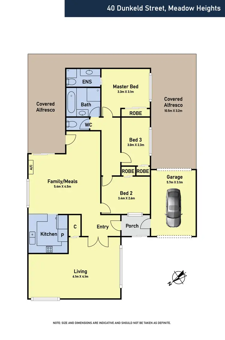 Floorplan of Homely house listing, 40 Dunkeld St, Meadow Heights VIC 3048