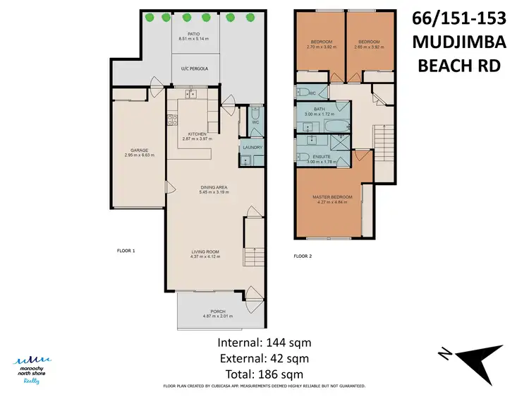 Floorplan of Homely unit listing, Unit 66/151-153 Mudjimba Beach Rd, Mudjimba QLD 4564