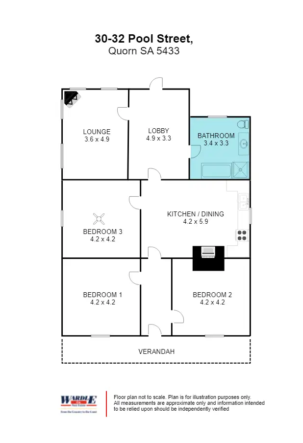Floorplan of Homely house listing, 30-32 Pool St, Quorn SA 5433