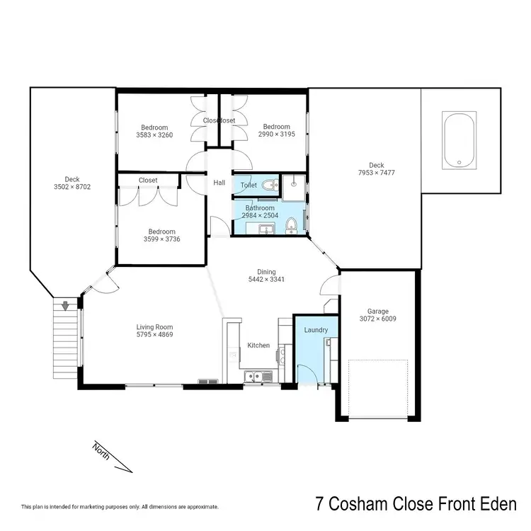 Floorplan of Homely house listing, 7 Cosham Cl, Eden NSW 2551