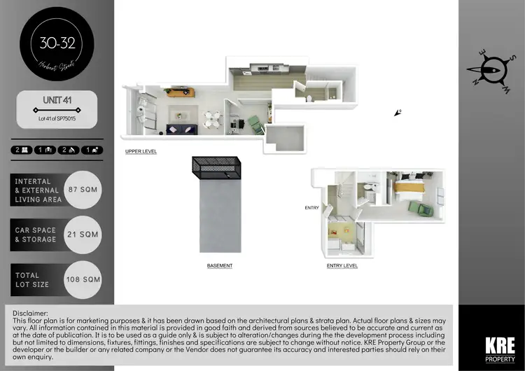 Floorplan of Homely apartment listing, Unit 41/30-32 Herbert Street, West Ryde NSW 2114