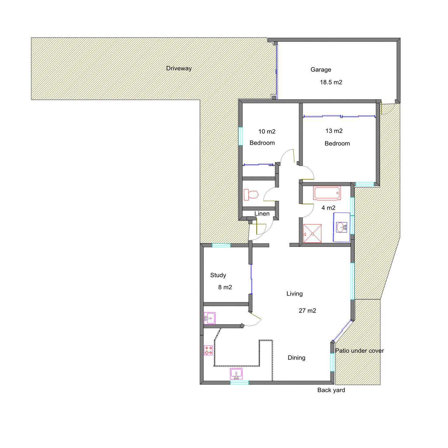 Floorplan of Homely townhouse listing, 2/12 George Say Court, Benalla VIC 3672