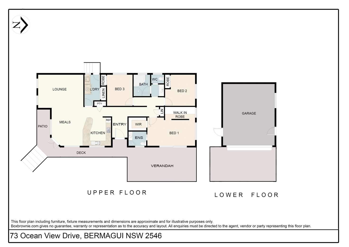 Floorplan of Homely house listing, 73 Ocean View Dr, Bermagui NSW 2546