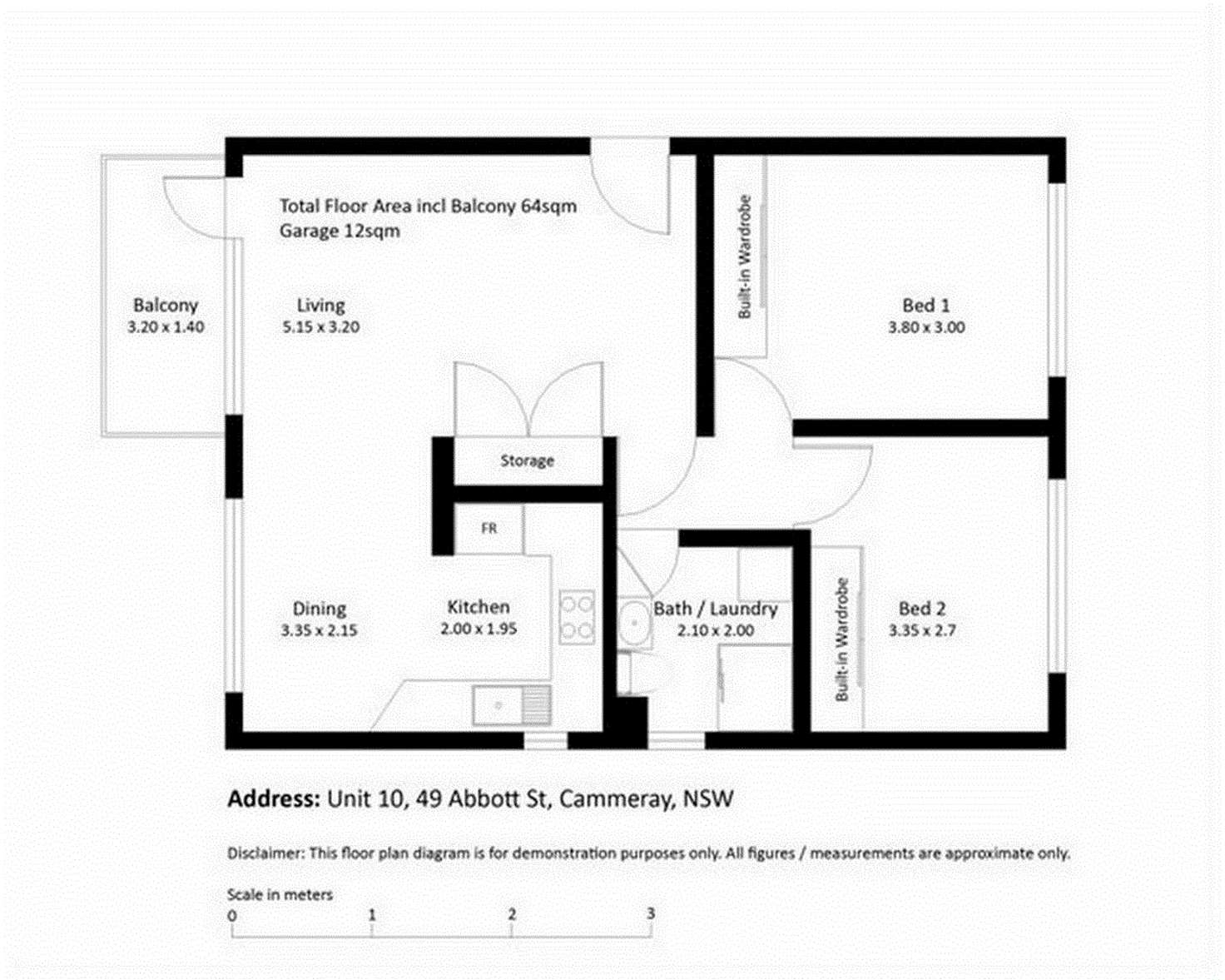 Floorplan of Homely apartment listing, 10/49 Abbott Street, Cammeray NSW 2062