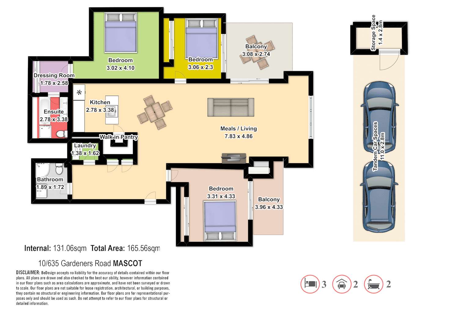 Floorplan of Homely apartment listing, 10/635 Gardeners Road, Mascot NSW 2020