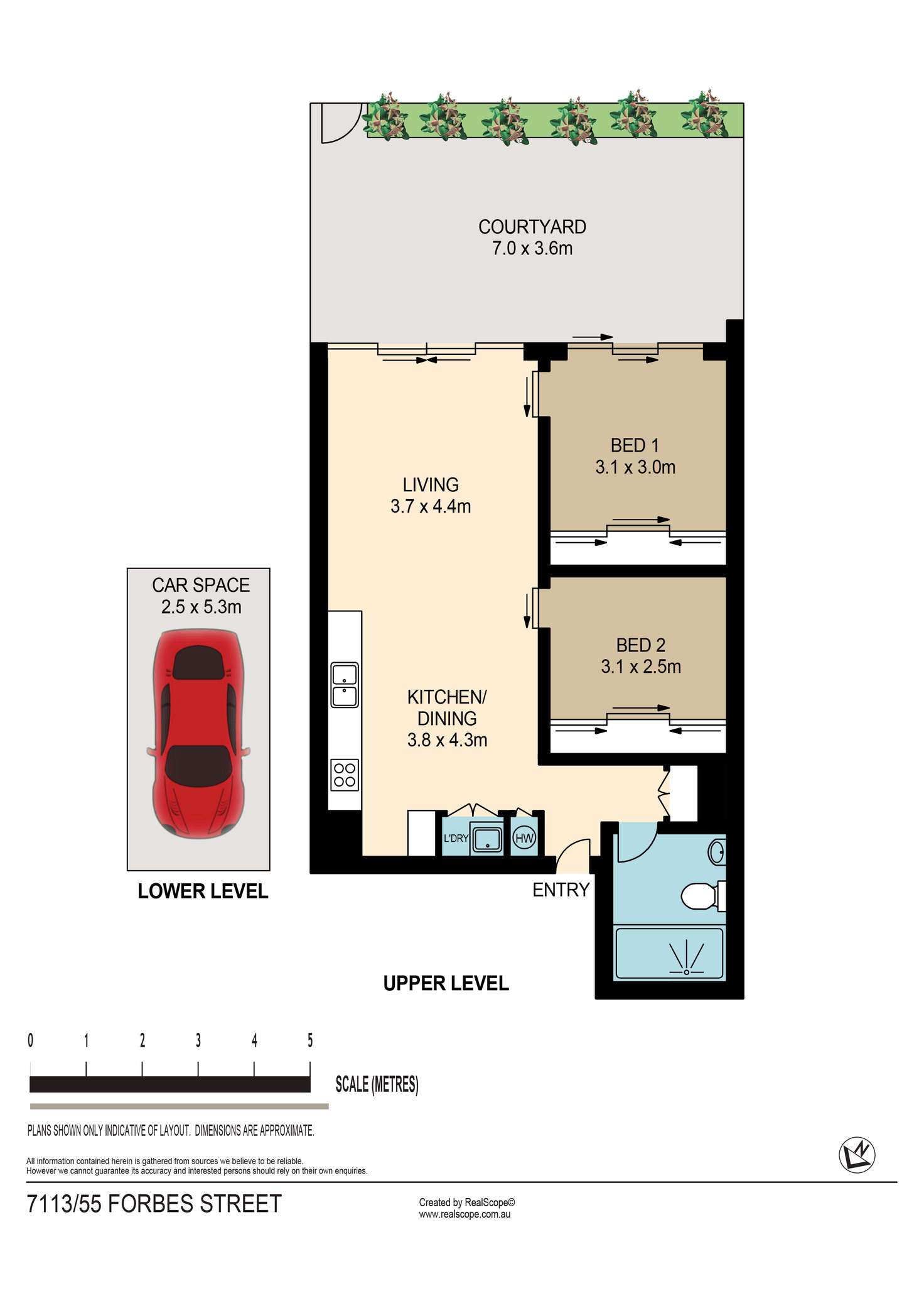 Floorplan of Homely apartment listing, 7113/55 Forbes Street, West End QLD 4101