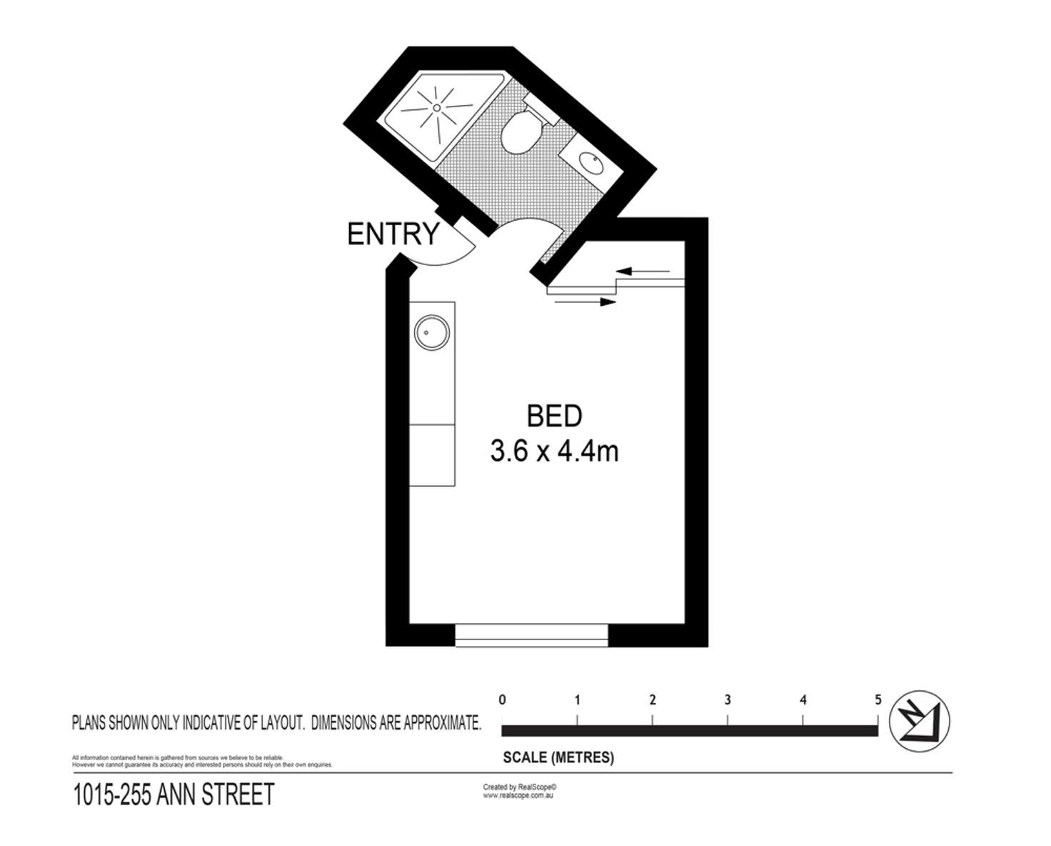 Floorplan of Homely apartment listing, 1015/255 Ann St, Brisbane City QLD 4000